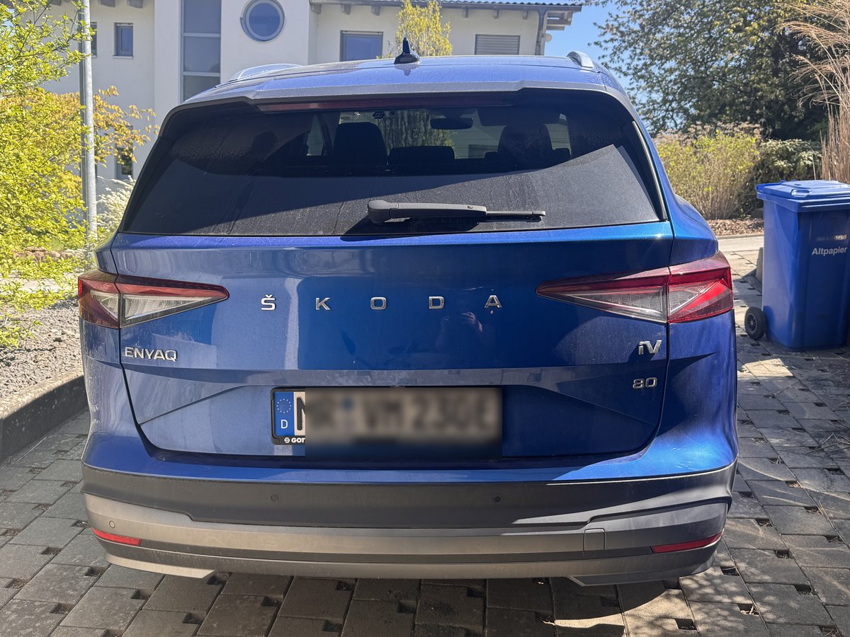 Škoda Enyaq Heck vor der Aufbereitung